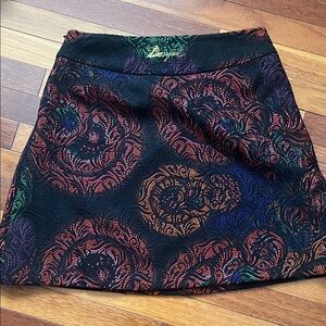 Bright & fun! Desigual Multicolore Skirt, black lace overlay. Sz 40EU 8/10US EUC